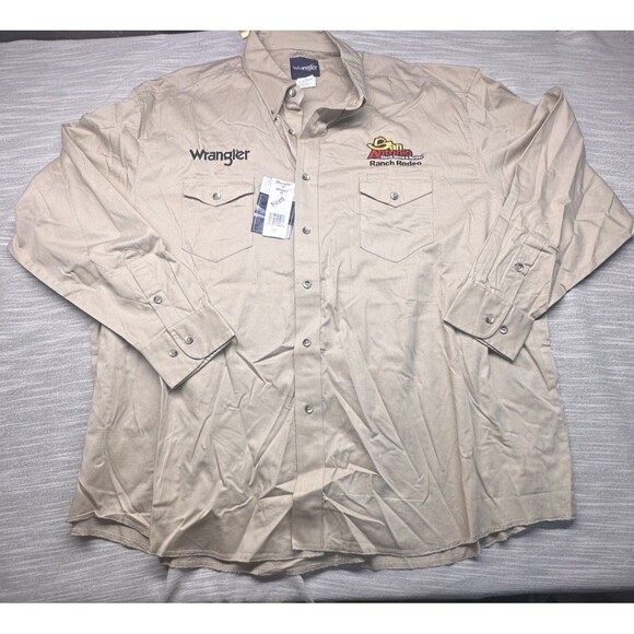 Wrangler San Antonio Ranch Rodeo Logo Western Shirt 3X NWT - Picture 1 of 5